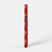 ゴールデンダイヤモンドタフテッドレザージェムストーンレッド SAMSUNG GALAXYケース (右側面)