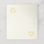 ゴールデンダイヤモンドハート宝石ラインアート座席表 プレイスカード (外部開封)