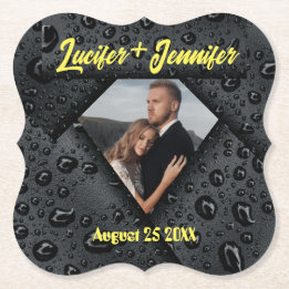 ゴールデンダイヤモンドモダンエレガントなカスタマイズされた結婚式 ペーパーコースター