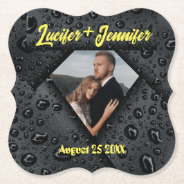 ゴールデンダイヤモンドモダンエレガントなカスタマイズされた結婚式 ペーパーコースター