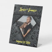 ゴールデンダイヤモンドモダンエレガントなカスタマイズされた結婚式 台座サイン (正面)