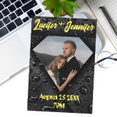 ゴールデンダイヤモンドモダンエレガントなカスタマイズされた結婚式 招待状