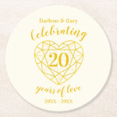 ゴールデンダイヤモンド周年記念20年コースター ラウンドペーパーコースター (正面)