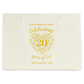 ゴールデンダイヤモンド記念日20年の愛の大 ラージペーパーバッグ (正面)