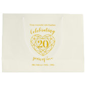 ゴールデンダイヤモンド記念日20年の愛の大 ラージペーパーバッグ (裏面)