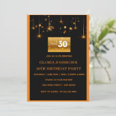 ゴールデンダスト要素写真30歳の誕生日 招待状 (スタンド正面)