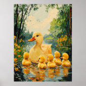 ゴールデンダックファミリー – ナイフポお洒落ンドアート ポスター (正面)