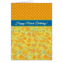 ゴールデンダフォジルスマーチ誕生月花カード