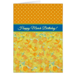 ゴールデンダフォジルスマーチ誕生月花カード