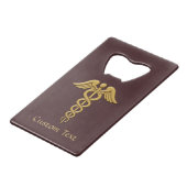 ゴールデンダブルスネークカドゥセウス クレジットカード栓抜き (正面アングル)