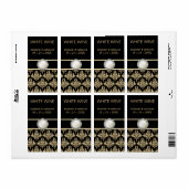 ゴールデンダマスクウブルック結婚式の引き出物ワインラベル ラベル (フルシート)