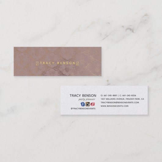 ゴールデンダマスクパイナップル スキニー名刺 (正面/裏面)