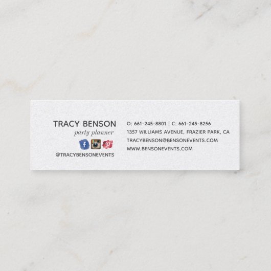 ゴールデンダマスクパイナップル スキニー名刺 (裏面)