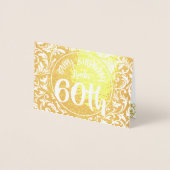ゴールデンダマスク第60誕生日パーソナライズされたHGC 箔カード (正面)