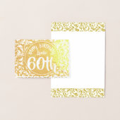 ゴールデンダマスク第60誕生日パーソナライズされたHGC 箔カード (ディスプレー)