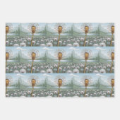 ゴールデンダンデリオンシルバーダンデリオンラッピング紙 ラッピングペーパーシート (正面3)