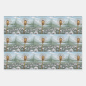 ゴールデンダンデリオンシルバーダンデリオンラッピング紙 ラッピングペーパーシート (正面)