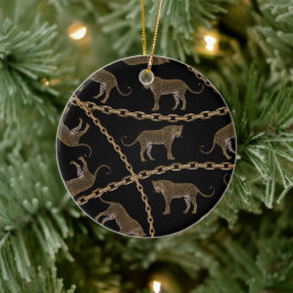 ゴールデンチェーングラマーヒョウのチーズ セラミックオーナメント