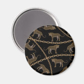 ゴールデンチェーングラマーヒョウのチーズ マグネット (正面/裏面)