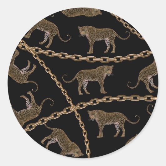 ゴールデンチェーングラマーヒョウのチーズ ラウンドシール (正面)