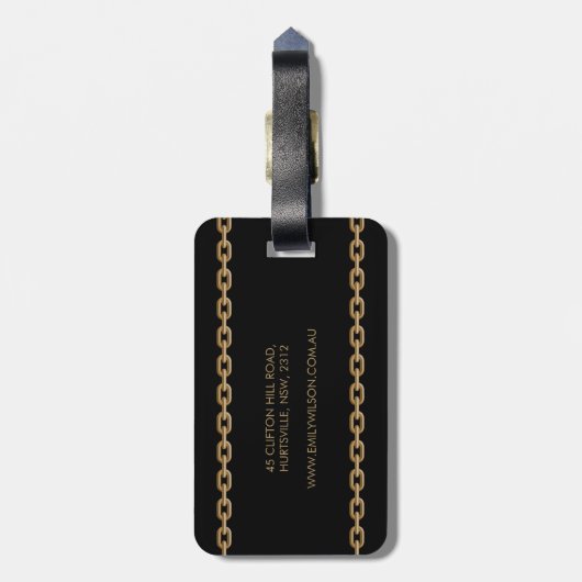 ゴールデンチェーングラマーヒョウのチーズ ラゲッジタグ (裏面縦)