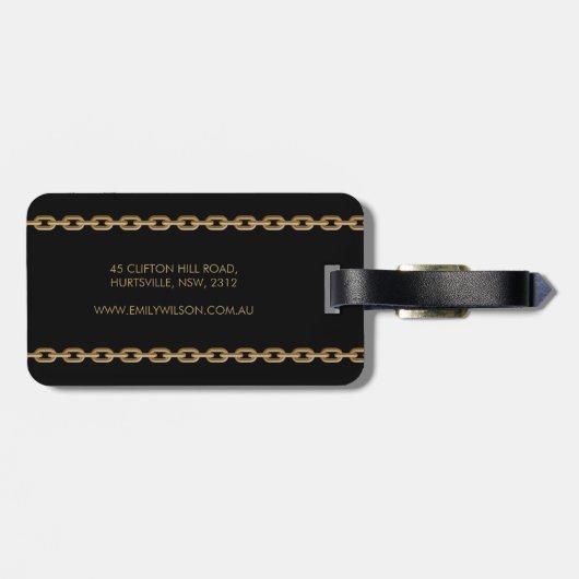 ゴールデンチェーングラマーヒョウのチーズ ラゲッジタグ (裏面横)