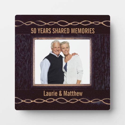 ゴールデンチェーンフォトフレーム50周年記念プレゼント フォトプラーク (正面)