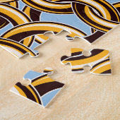 ゴールデンチェーンリンク:シームレスなパターン。 ジグソーパズル (側面)