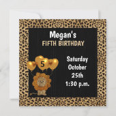 ゴールデンチエタプリントの5thバースデーパーティー 招待状 (正面)