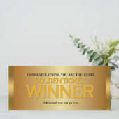 ゴールデンチケット受賞者の誕生日パーティーの招待状 招待状 (スタンド正面)