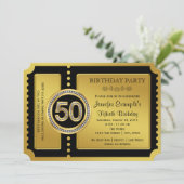 ゴールデンチケット50歳の誕生日パーティー 招待状 (スタンド正面)