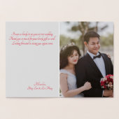 ゴールデンチノ結婚イセリ – 'Thank you 箔カード (内部)