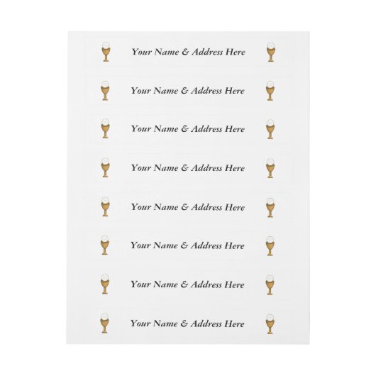 ゴールデンチャリスアンドホストホーリーコミュニオン ラップアラウンド宛名ラベル (シート)