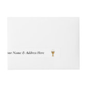 ゴールデンチャリスアンドホストホーリーコミュニオン ラップアラウンド宛名ラベル (正面)