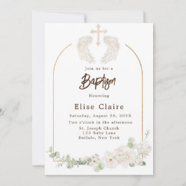 ゴールデンチャーチクロスウィングスフローラバプテスマ 招待状