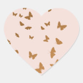 ゴールデンチョウ結婚の封筒用シール ハートシール (正面)