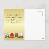 ゴールデンチョコレートエッグイースターフレームあなたの写真を追加 シーズンポストカード (裏面)