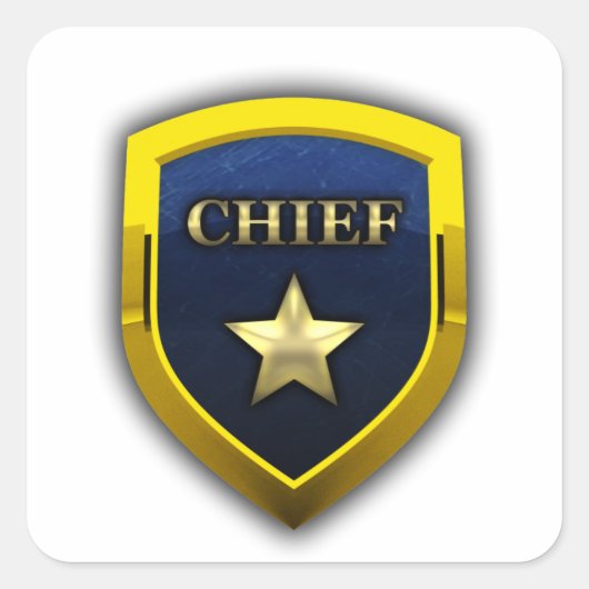 ゴールデンチーフバッジ スクエアシール (正面)