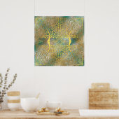 ゴールデンツリーの反射 ポスター (キッチン)