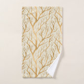 ゴールデンツリーの枝 – 背景色の変更 バスタオルセット (ハンドタオル)