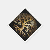 ゴールデンツリーオブライフヤグドラシル スタンダードカクテルナプキン (角)