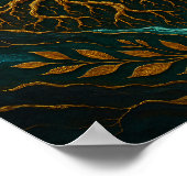 ゴールデンツリーオブライフ神秘的自然 ポスター (角)