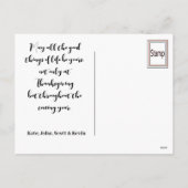 ゴールデンツリーオブライフ秋カラー葉感謝祭 シーズンポストカード (裏面)