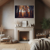 ゴールデンツリーズヘイジー秋の午後 ポスター