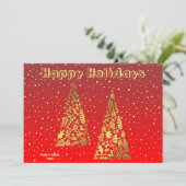 ゴールデンツリーズホリデークリスマスカード シーズンカード (スタンド正面)