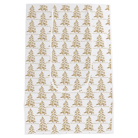 ゴールデンツリーズメリークリスマス ミディアムペーパーバッグ (裏面)