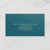 ゴールデンツリーブランチオンティール(緑がかった色) 名刺 (裏面)
