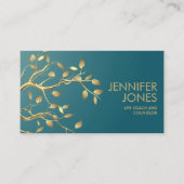 ゴールデンツリーブランチオンティール(緑がかった色) 名刺 (正面)