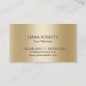 ゴールデンツリーロゴモダンゴールドフォイル 名刺 (裏面)