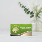 ゴールデンツリーロゴ | グラス 名刺 (スタンド正面)